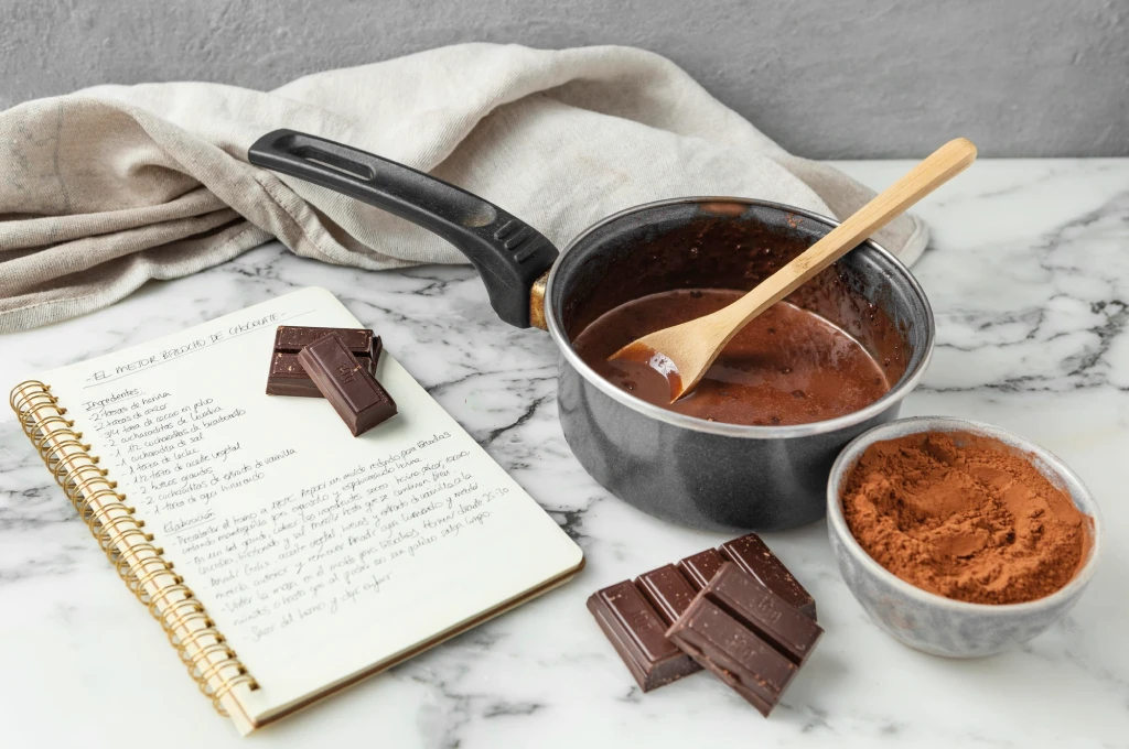 Dulces tentaciones con chocolate, arándanos y limonaria