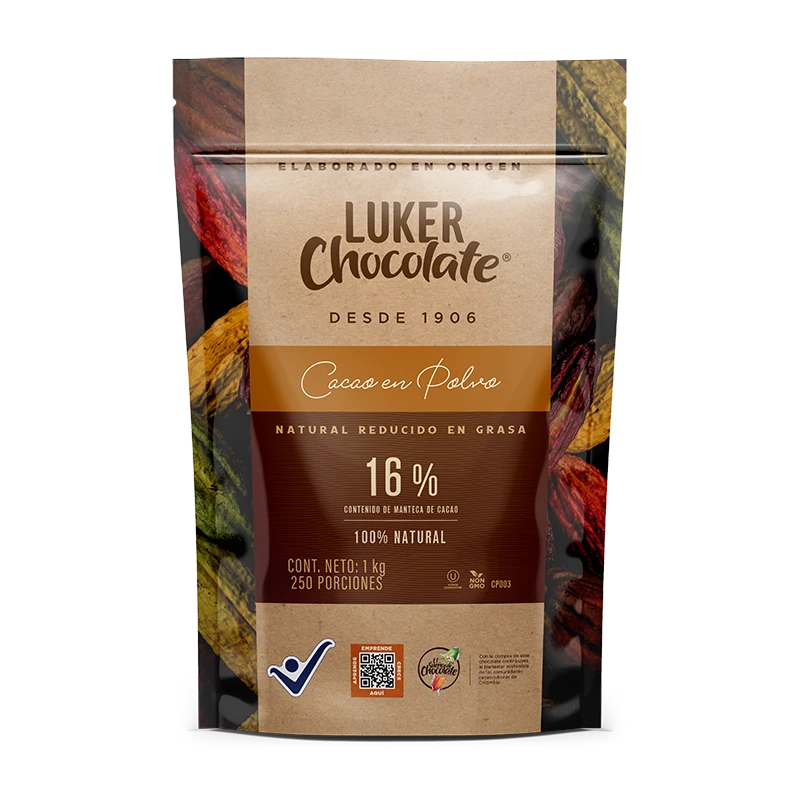 Cocoa en polvo natural 16% 1 Kg