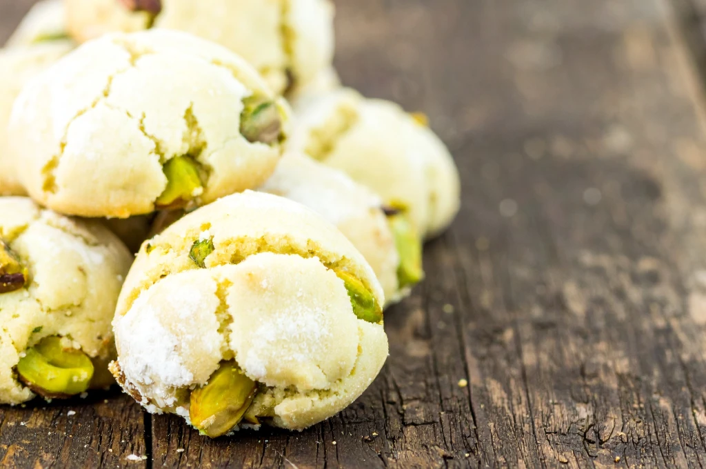 Galleta de pistacho y chocolate blanco