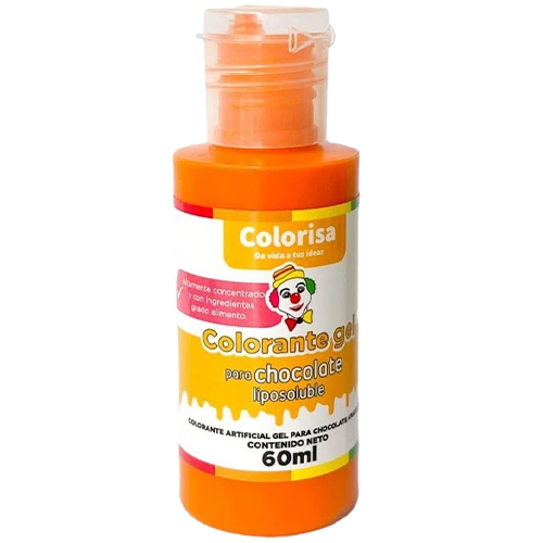 Colorante Gel Liposoluble Colorisa Para Chocolate Amarillo X 60 Ml