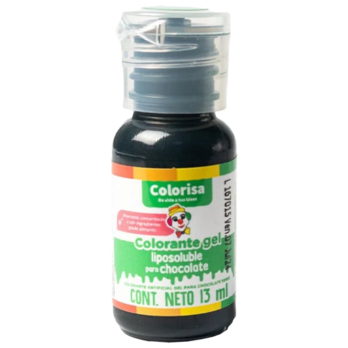 Colorante Gel Liposoluble Colorisa Para Chocolate Verde X 13 Ml