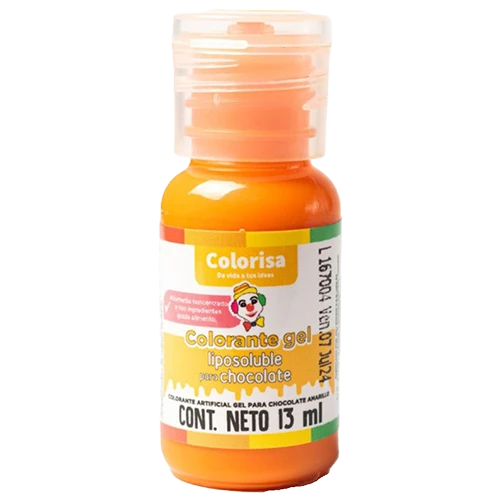 Colorante Gel Liposoluble Colorisa Para Chocolate Amarillo X 13 Ml