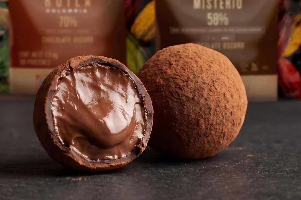 trufas de chocolate con 3 ingredientes