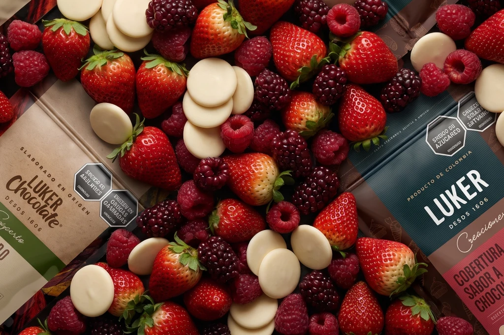 Chocolate blanco y frutos rojos